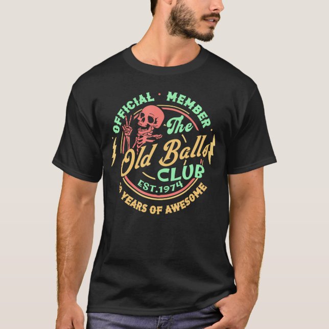 Camiseta 50.ª Miembro De Nacimiento Old Balls Club 1974 50 (Anverso)