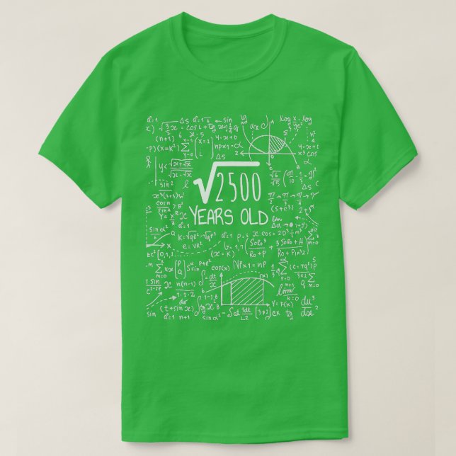 Camiseta 50.ª raíz de BirthdaySquare de 2500 50 años (Diseño del anverso)