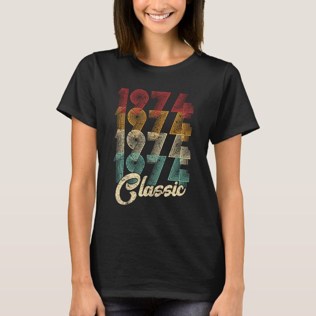 Camiseta 50.ª Regalo de cumpleaños Clásico 1974 de 50 años  (Anverso)