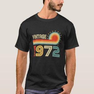 Camiseta 50.ª Regalo de cumpleaños Vintage 1972 Retro Bday 