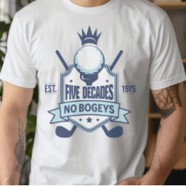 Camiseta 50.ª temática del golf de cumpleaños sin bogotes