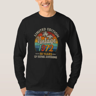 Camiseta 50.ª Vintage De Cumpleaños 1972 50 Años De Ser Awe