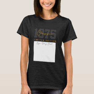 Camiseta 50.ª Vintage Est 1975 Rótulo de 50 años