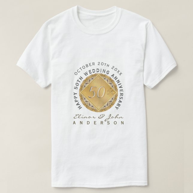 Camiseta 50.º Aniversario Boda (Diseño del anverso)