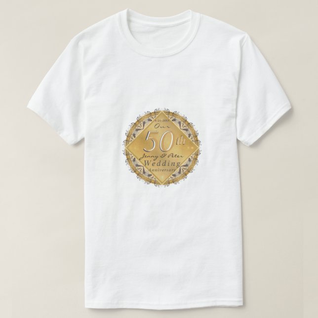 Camiseta 50.º Aniversario boda de Oro (Diseño del anverso)