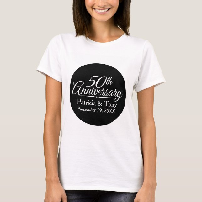 Camiseta 50.º Aniversario Boda de Oro Personalizado (Anverso)