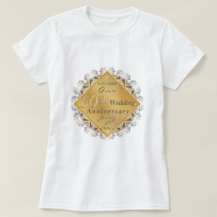 Camiseta 50.º Aniversario Boda Ochre de Oro 