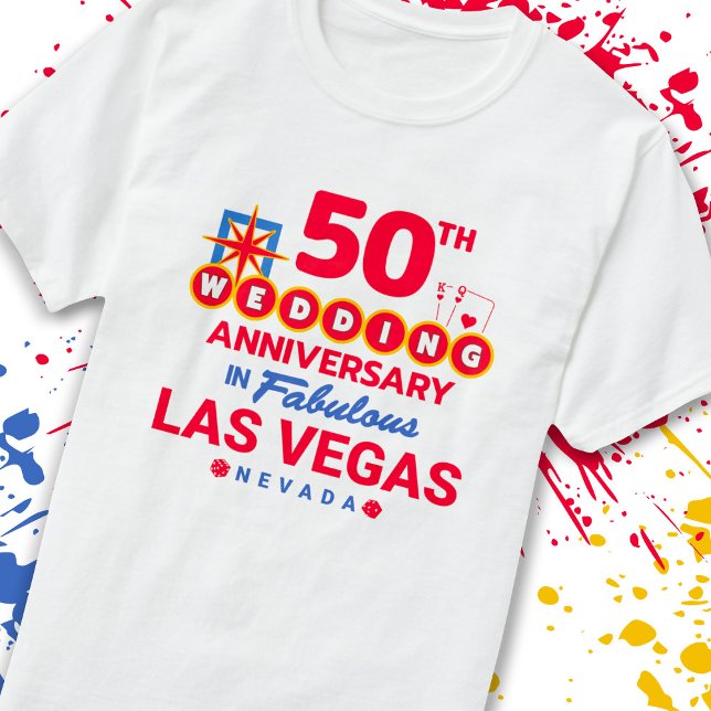 Camiseta 50.º Aniversario Boda Parejas Las Vegas (Subido por el creador)