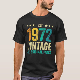 Camiseta 50.º Aniversario Tees de Estilo Retro Clásico EST 