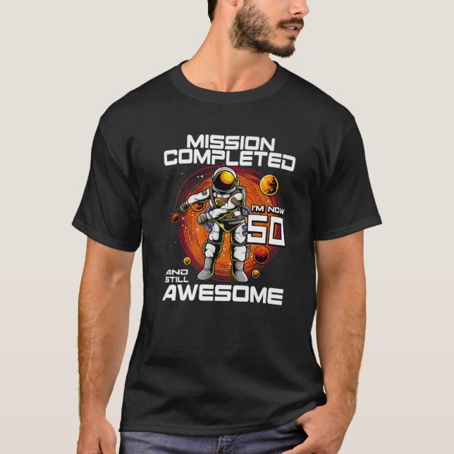 Camiseta 50.º Astronauta De Cumpleaños Espacio Ultraterrest (Anverso)