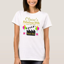 CAMISETA 50.º BIRTHDAT DE SUPER STAR PERSONALIZADO