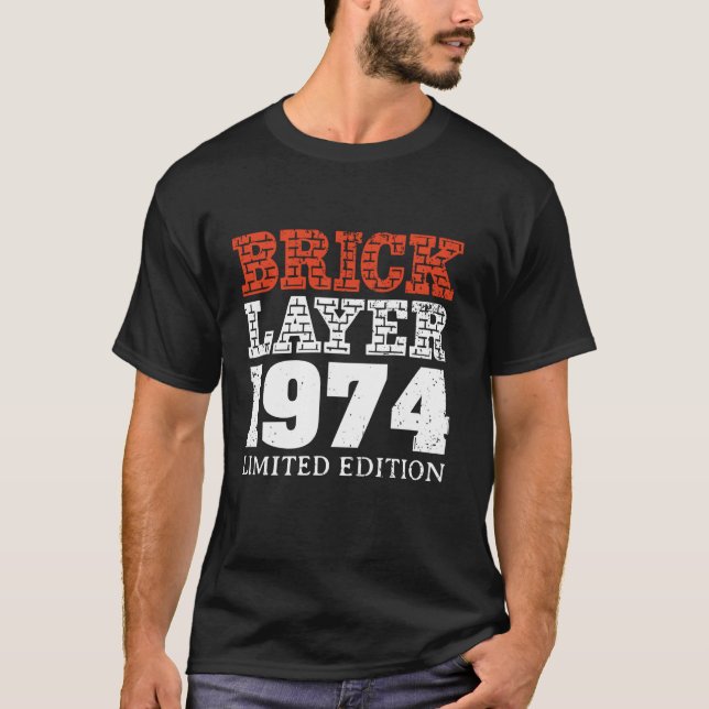 Camiseta 50.º Creador Maestro de Bricklayer de la fiesta de (Anverso)