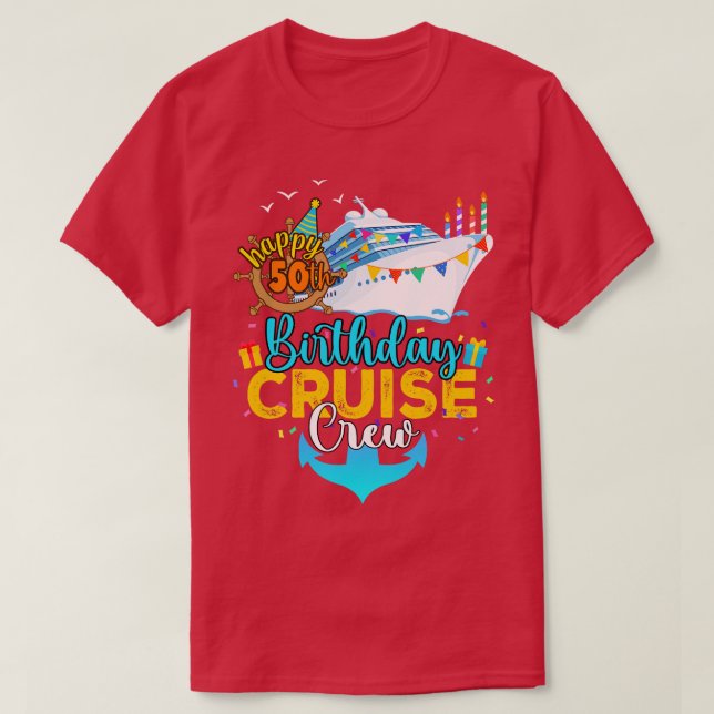 Camiseta 50.º Crucero de Cumpleaños (Diseño del anverso)