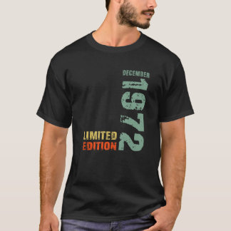 Camiseta 50.º Cumpleaños 50 Años Edición Limitada Diciembre