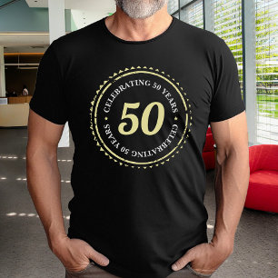 Camiseta 50.º cumpleaños celebrando el sello de 50 años