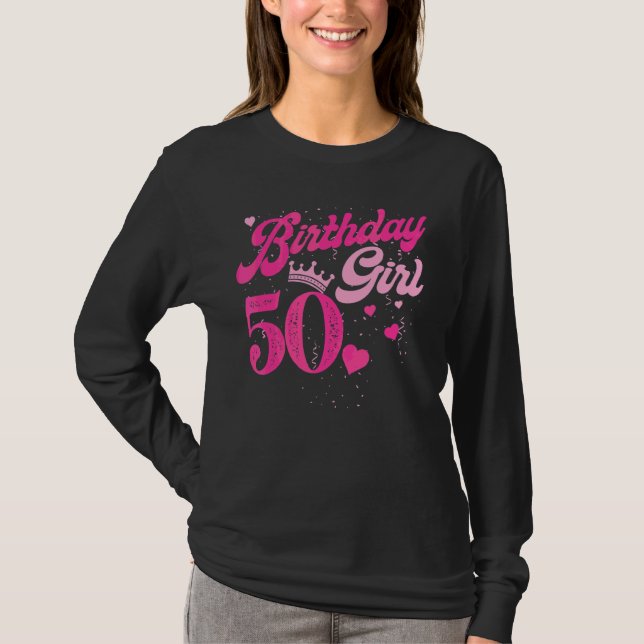 Camiseta 50.º cumpleaños Chica Corona Judía 50 años (Anverso)