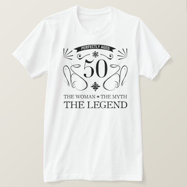 Camiseta 50.º Cumpleaños De Las Mujeres (Anverso del diseño)