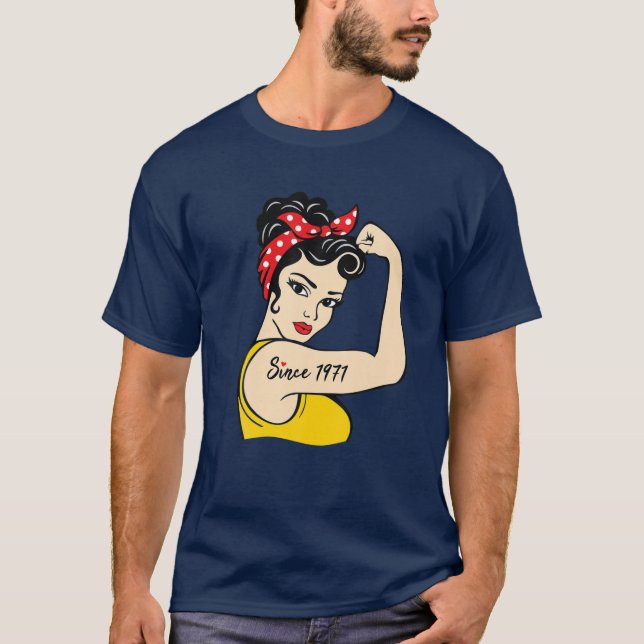 Camiseta 50.º Cumpleaños Desde 1971 Regalo De Mujeres Duran (Anverso)