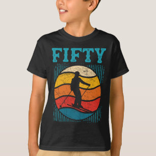 Camiseta 50.º Cumpleaños Esquí Retro Hombres de 50 años