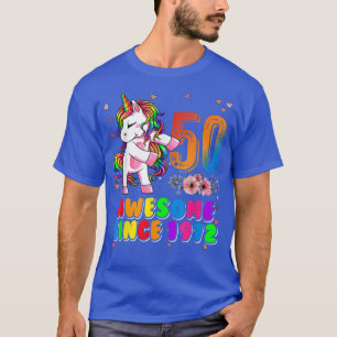 Camiseta 50.º cumpleaños gracioso Unicorn Dabbing 50 años A