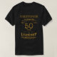Camiseta 50.º Cumpleaños Hombres Personalizados Negros Y Or (Diseño del anverso)