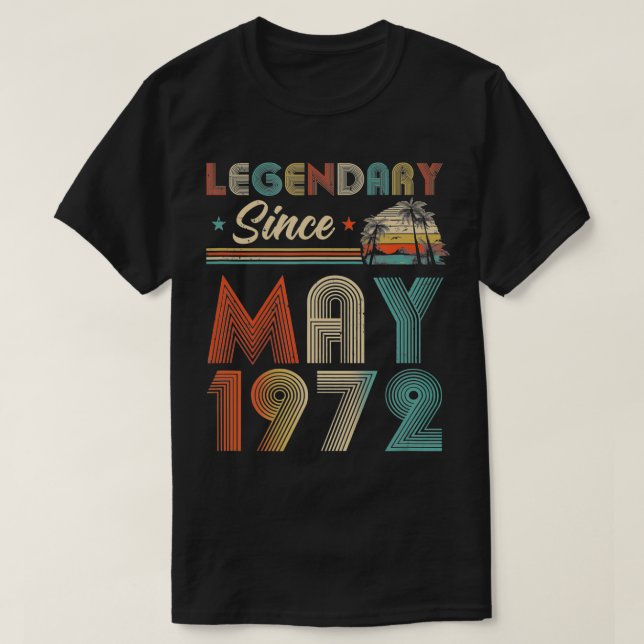 Camiseta 50.º Cumpleaños Legendario De 50 Años Desde Mayo D (Diseño del anverso)