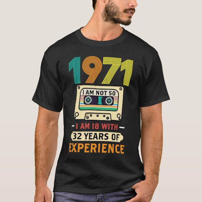 Camiseta 50.º cumpleaños Nicht 50 Ich Bin 18 Mit 32 Years E (Anverso)