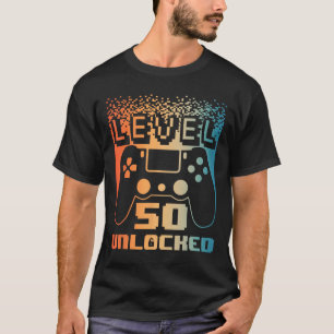 Camiseta 50.º Cumpleaños Para Hombres Nivel 50 Jugador Desb