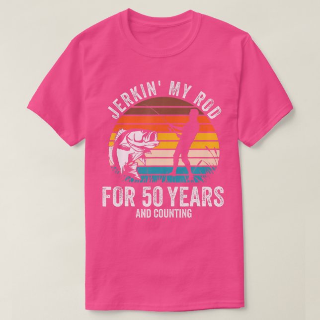 Camiseta 50.º cumpleaños para pescador divertido cumpleaños (Diseño del anverso)