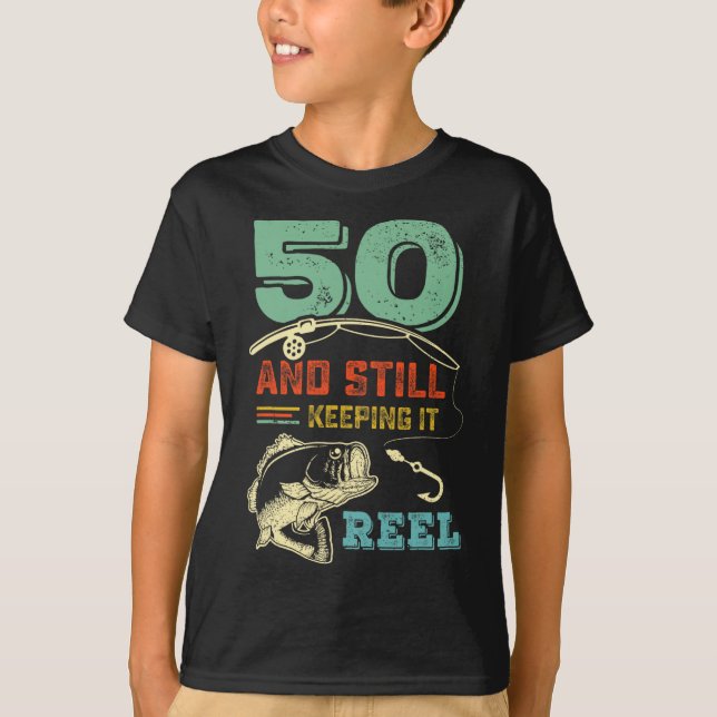 Camiseta 50.º cumpleaños pescando 50 hombres pescadores Pu (Anverso)