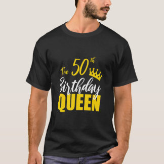 Camiseta 50.º cumpleaños Reina feliz Fiesta de cumpleaños B