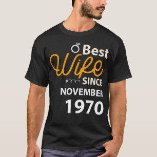 Camiseta 50.º regalo de aniversario de Boda a la mejor espo