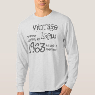 Camiseta 50.º regalo de cumpleaños 1963 Vintage Brew Gray G