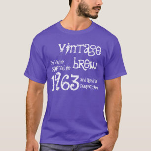 Camiseta 50.º regalo de cumpleaños 1963 Vintage Brew Purp