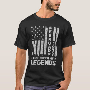 Camiseta 50.º Regalo de cumpleaños febrero de 1971 El nacim