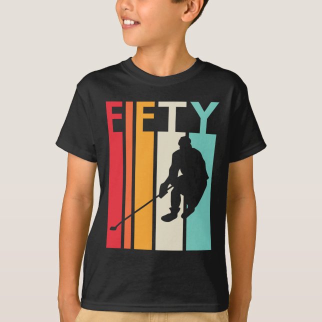 Camiseta 50.º regalo de cumpleaños Hockey de cosecha de 50  (Anverso)