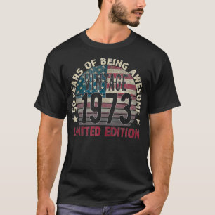Camiseta 50.º regalo de cumpleaños hombres Vintage 1973 50