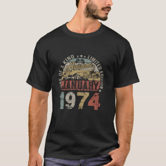 Camiseta 50.º Regalo de cumpleaños increíble desde enero de