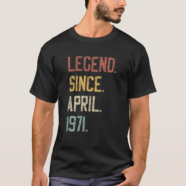 Camiseta 50.º Regalo De Cumpleaños Para Hombres Leyenda De  (Anverso)