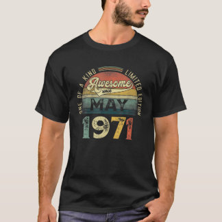 Camiseta 50.º Regalo De Cumpleaños Retro Mayo 1971 50 Años 