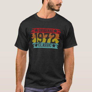 Camiseta 50.º Regalo De Cumpleaños Vintage 1972 Clásico Ori