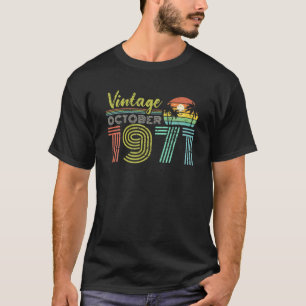 Camiseta 50.º Regalo De Cumpleaños Vintage Octubre 1971 Cin
