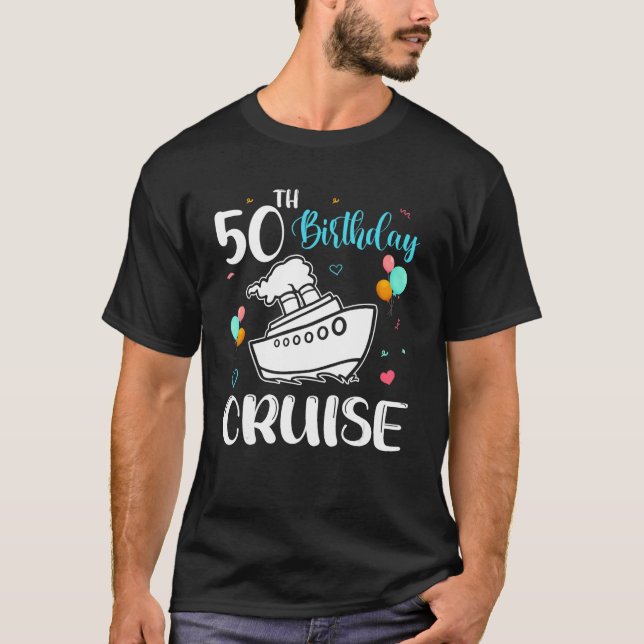 Camiseta 50.º viaje en crucero de cumpleaños a la familia 5 (Anverso)