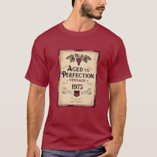 Camiseta 50.º vino de cumpleaños, envejecido a la perfecció