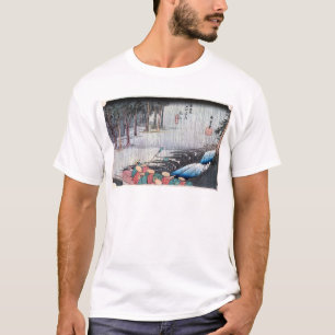 Camiseta 50. 土 山 宿, 広 Tsuchiyama-juku, Hiroshige, Ukiyo-e