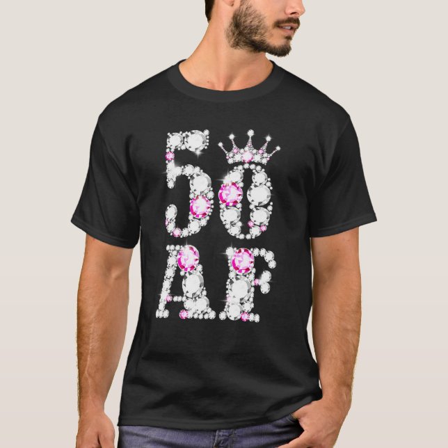 Camiseta 50 Af 50 cumpleaños 50 años de edad Cro de diamant (Anverso)