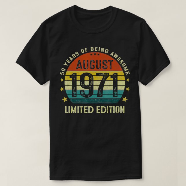 Camiseta 50 Agosto de 1971 Edición limitada 50 (Diseño del anverso)