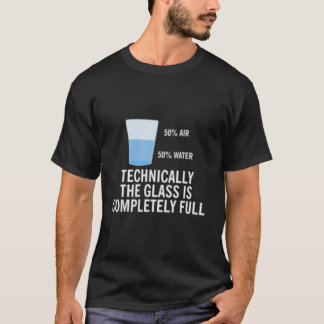Camiseta 50 aire 50 agua técnicamente el vaso está completa
