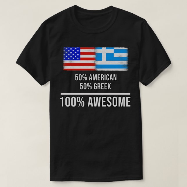 Camiseta 50 American 50 Greek 100 Impresionante regalo para (Diseño del anverso)