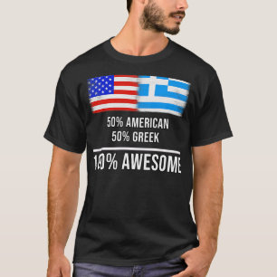 Camiseta 50 American 50 Greek 100 Impresionante regalo para